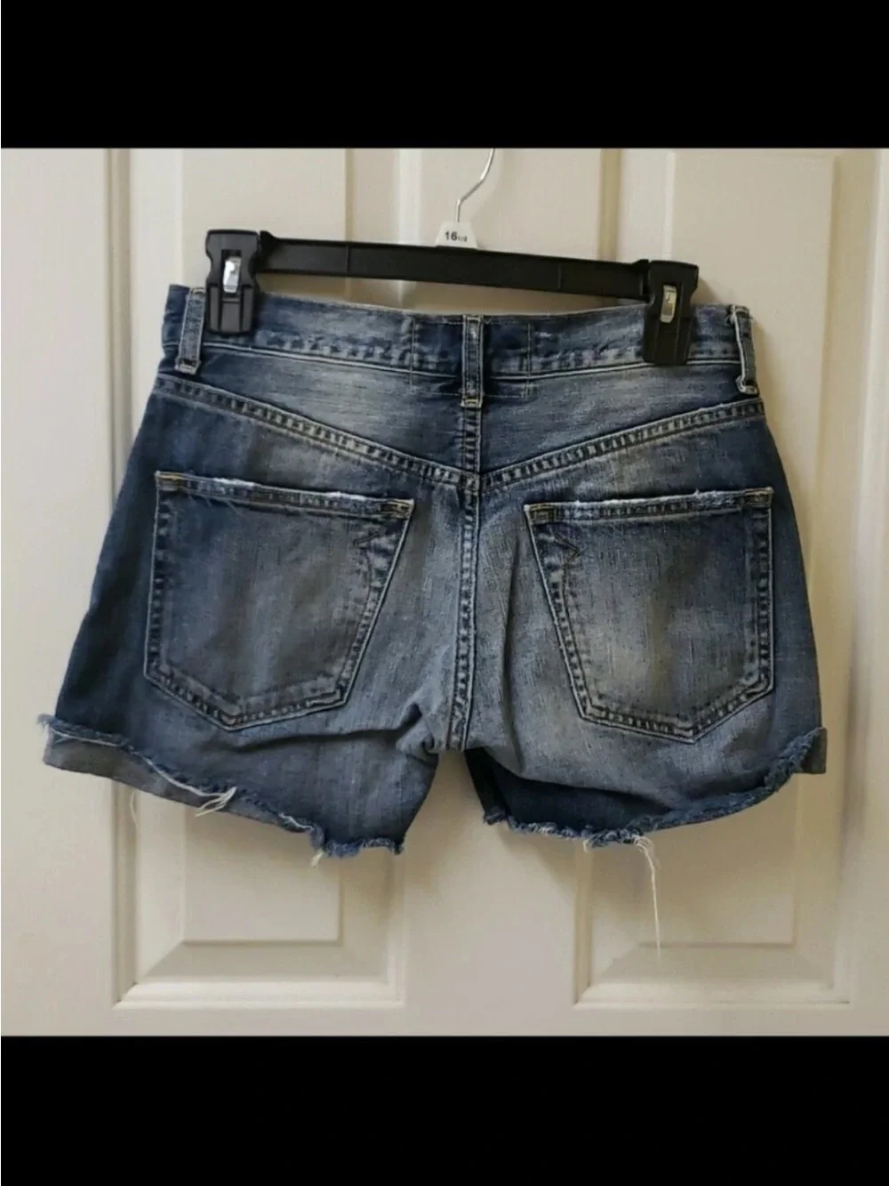 Free People Distressed Embroidered Jean Shorts Size 25 Cutoff Denim